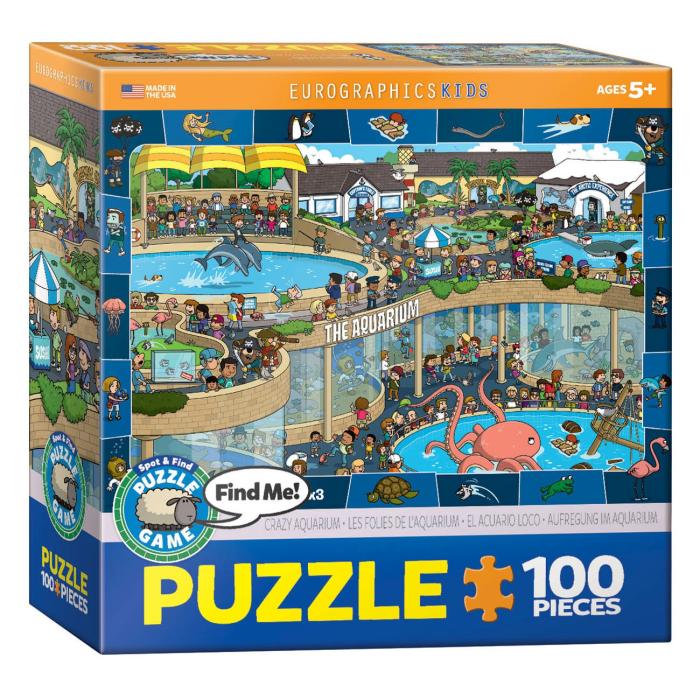 100-199 Pieces | Spot & Find Crazy Aquarium 100-Piece Puzzle 100-199 Pieces 100-199 Pieces