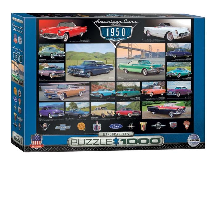 1000 Pieces | American Cars Of The 1950S 1000-Piece Puzzle 1000 Pieces 1000 Pieces