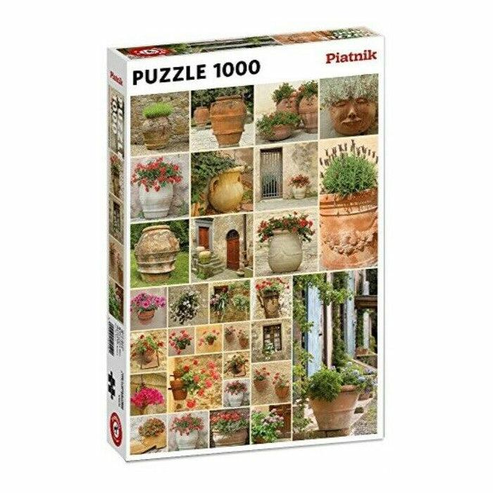 1000 Pieces | Clay Pots With Flowers 1000-Piece Puzzle 1000 Pieces 1000 Pieces