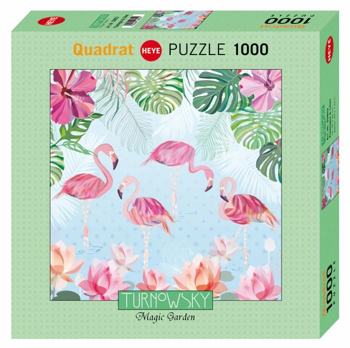 1000 Pieces | Flamingos & Lilies 1000-Piece Puzzle 1000 Pieces 1000 Pieces