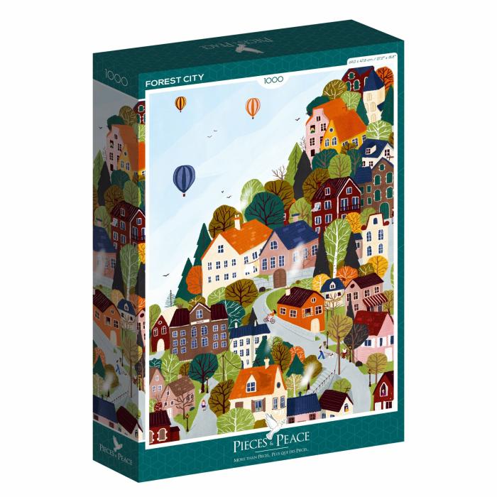 1000 Pieces | Forest City 1000-Piece Puzzle 1000 Pieces 1000 Pieces