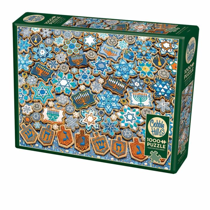 1000 Pieces | Hanukkah Cookies 1000-Piece Puzzle Old Box 1000 Pieces 1000 Pieces