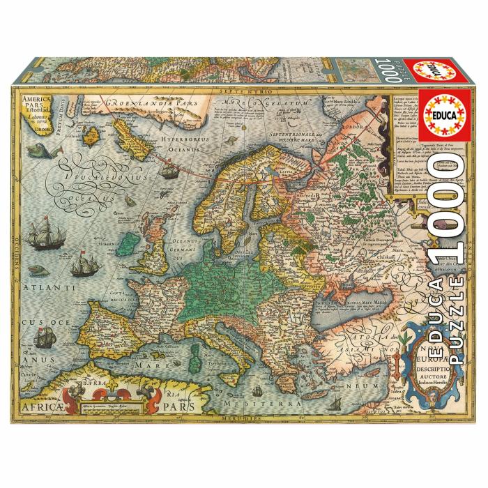 1000 Pieces | Map Of Europe 1000-Piece Puzzle 1000 Pieces 1000 Pieces