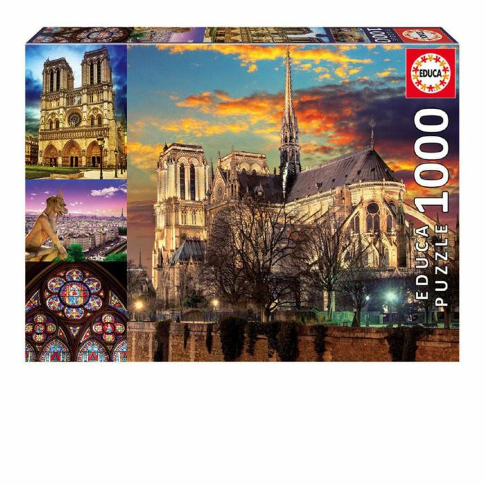 1000 Pieces | Notre-Dame Collage 1000-Piece Puzzle 1000 Pieces 1000 Pieces