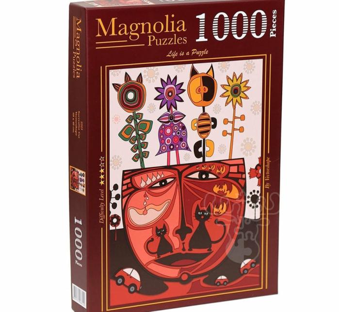 1000 Pieces | Surrealist Cat 1000-Piece Puzzle 1000 Pieces 1000 Pieces