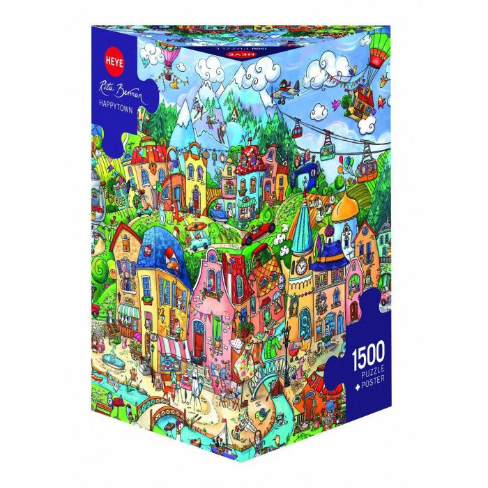 1500 Pieces | Happytown 1500-Piece Puzzle 1500 Pieces 1500 Pieces