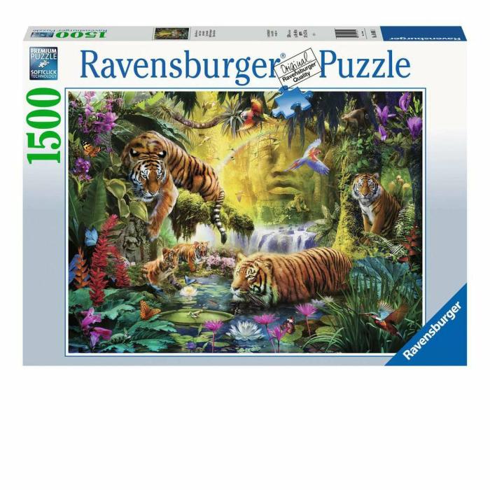 1500 Pieces | Tranquil Tigers 1500-Piece Puzzle 1500 Pieces 1500 Pieces