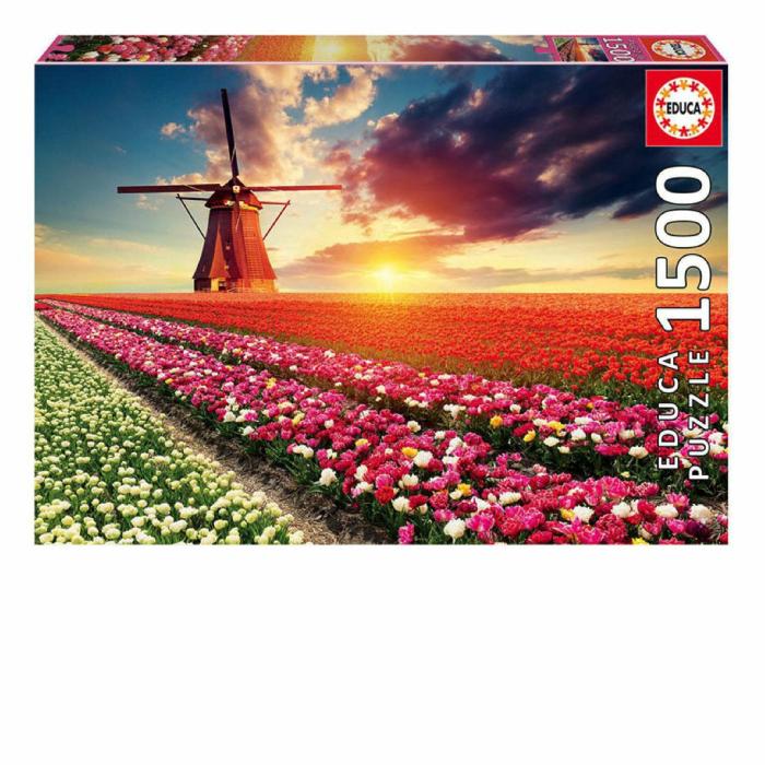 1500 Pieces | Tulips Landscape 1500-Piece Puzzle 1500 Pieces 1500 Pieces