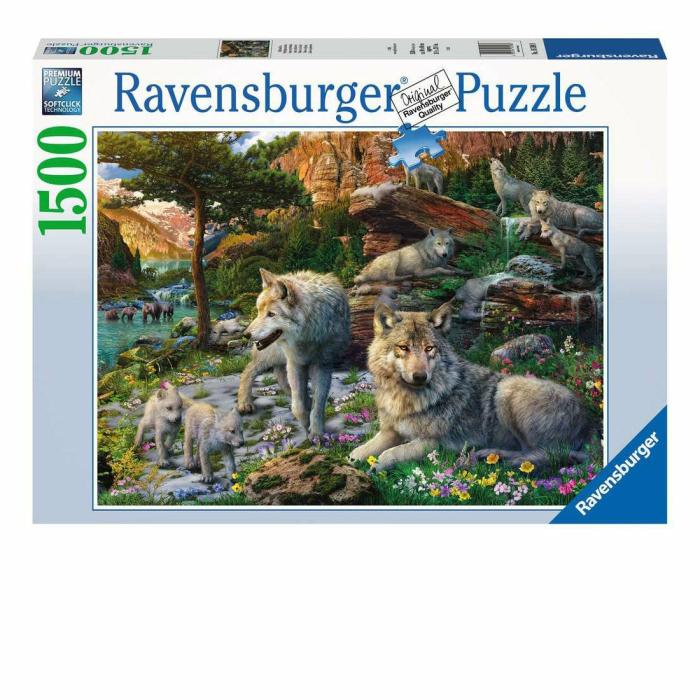 1500 Pieces | Wolves In Spring 1500-Piece Puzzle Old 1500 Pieces 1500 Pieces