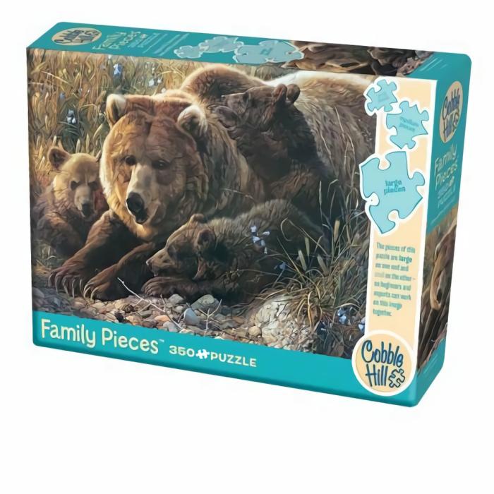 200-450 Pieces | Grizzly Family 350-Piece Family Puzzle Old Box 200-450 Pieces 200-450 Pieces