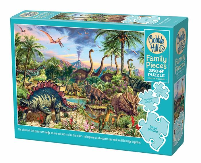 200-450 Pieces | Prehistoric Party 350-Piece Family Puzzle 200-450 Pieces 200-450 Pieces