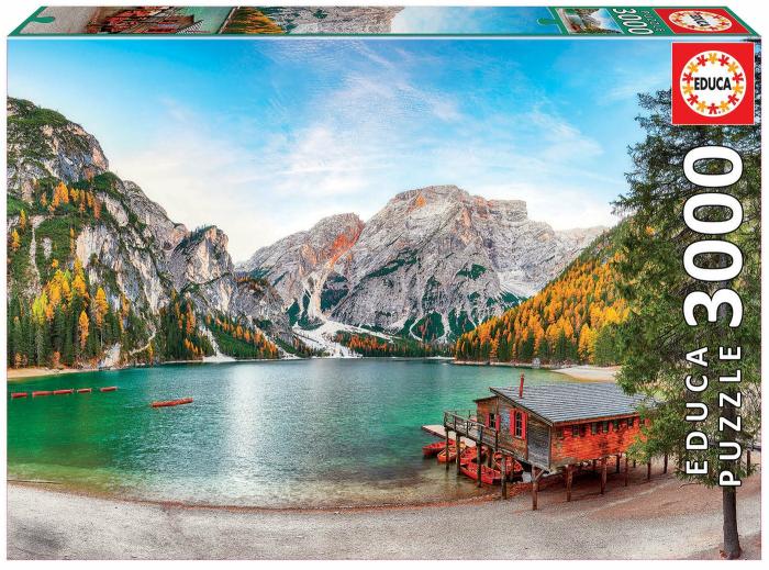 2000+ Pieces | Braies Lake In Autumn 3000-Piece Puzzle 2000+ Pieces 2000+ Pieces