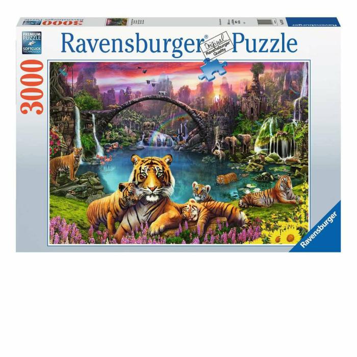 2000+ Pieces | Tigers In Paradise 3000-Piece Puzzle 2000+ Pieces 2000+ Pieces