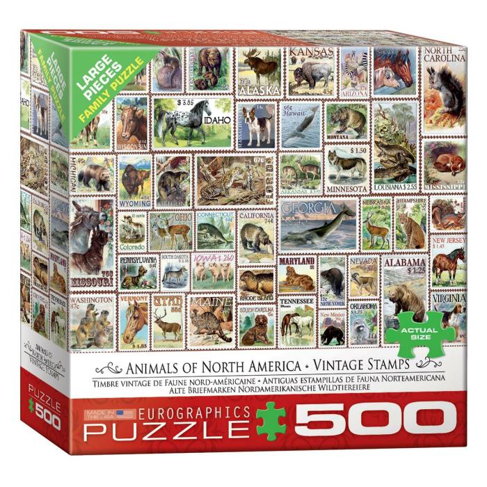 500-600 Pieces | Animals Of North America 500-Piece Puzzle 500-600 Pieces 500-600 Pieces