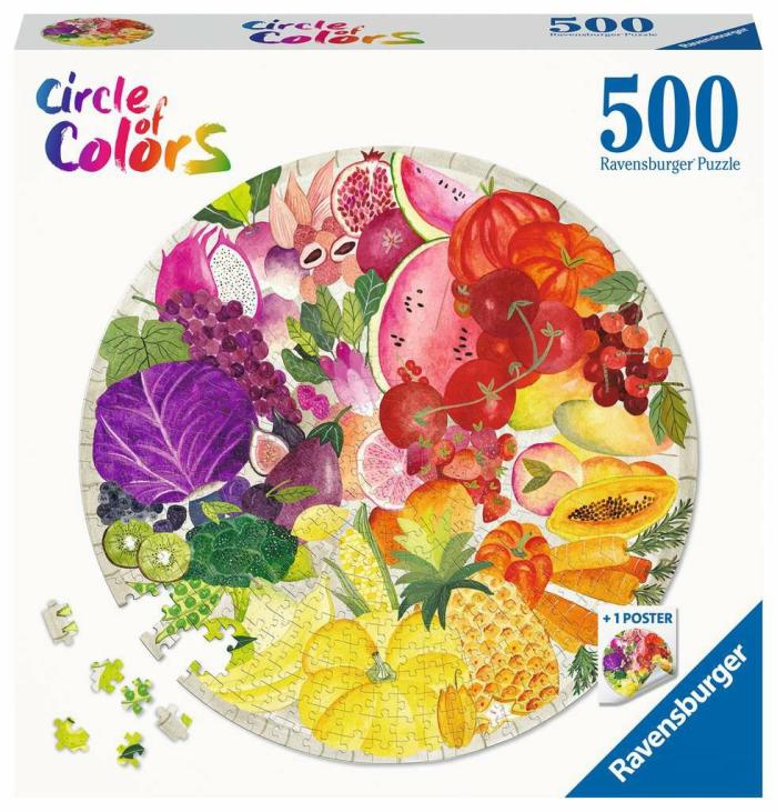 500-600 Pieces | Circle Of Colors – Fruits & Vegetables 500-Piece Puzzle 500-600 Pieces 500-600 Pieces