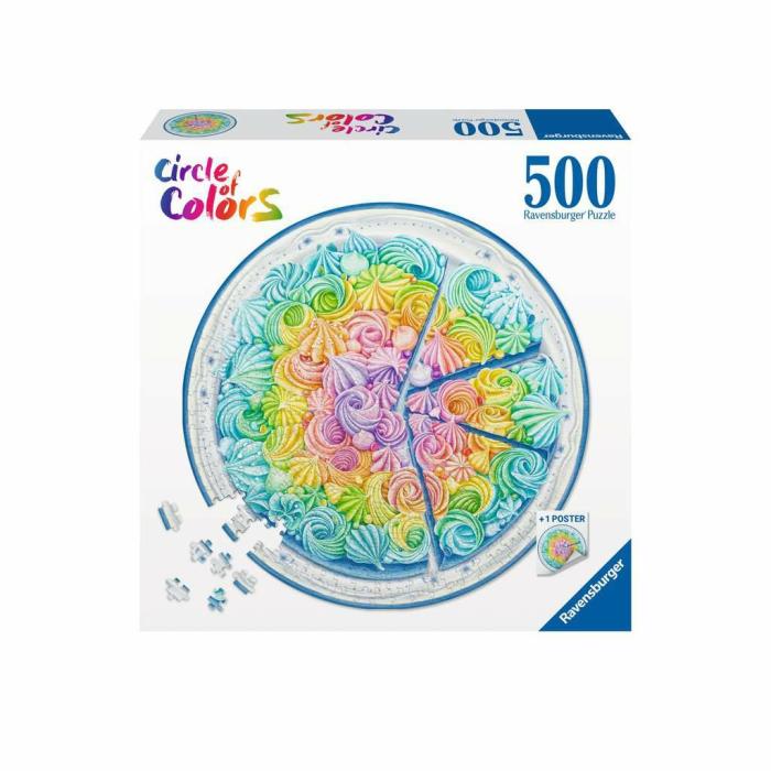 500-600 Pieces | Circle Of Colors – Rainbow Cake 500-Piece Puzzle 500-600 Pieces 500-600 Pieces