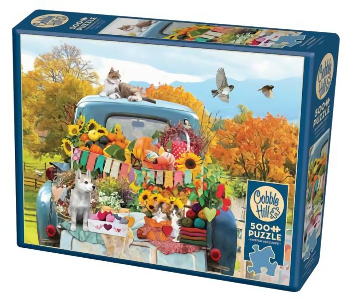 500-600 Pieces | Country Truck In Autumn 500-Piece Puzzle 500-600 Pieces 500-600 Pieces