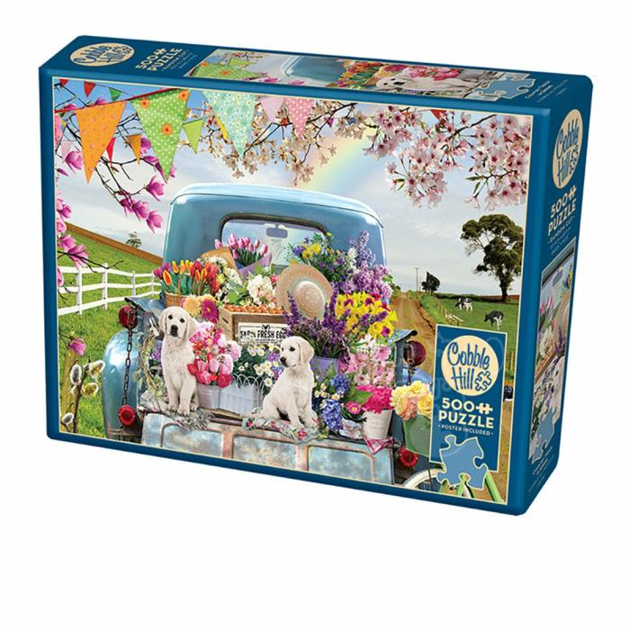 500-600 Pieces | Country Truck In Spring 500-Piece Puzzle 500-600 Pieces 500-600 Pieces