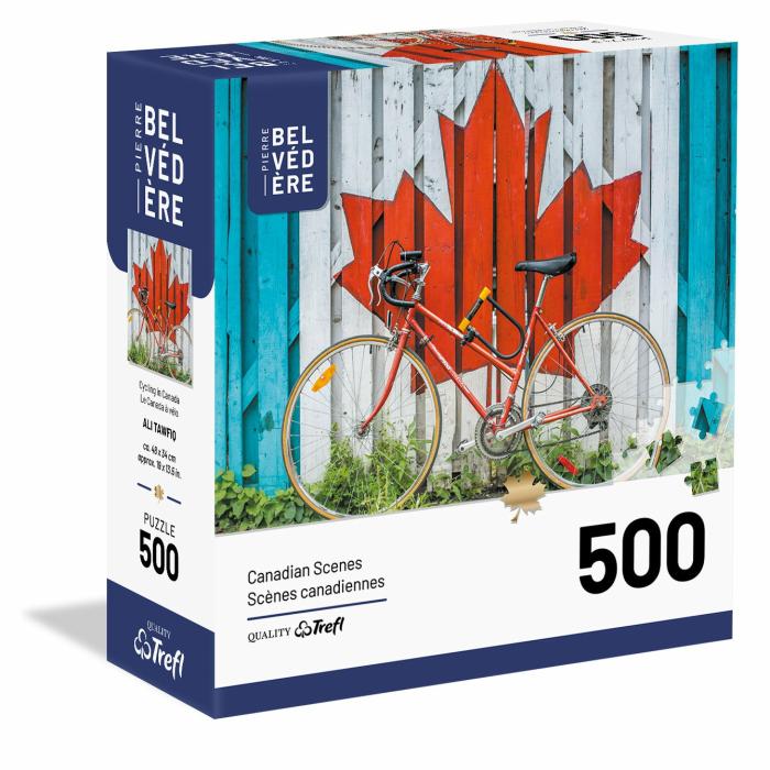 500-600 Pieces | Cycling In Canada 500-Piece Puzzle 500-600 Pieces 500-600 Pieces