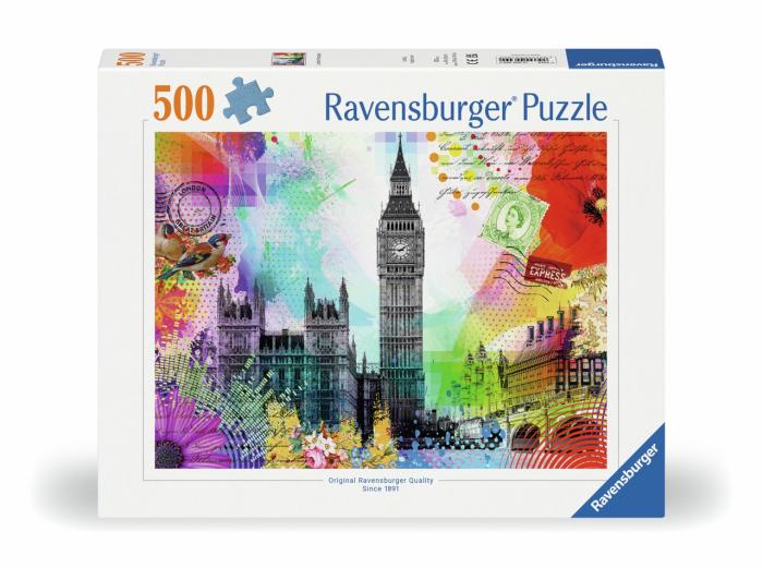 500-600 Pieces | London Postcard 500-Piece Puzzle 500-600 Pieces 500-600 Pieces