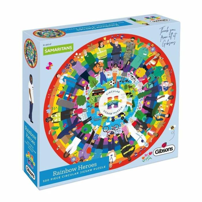 500-600 Pieces | Rainbow Heroes (Circular) 500-Piece Puzzle 500-600 Pieces 500-600 Pieces