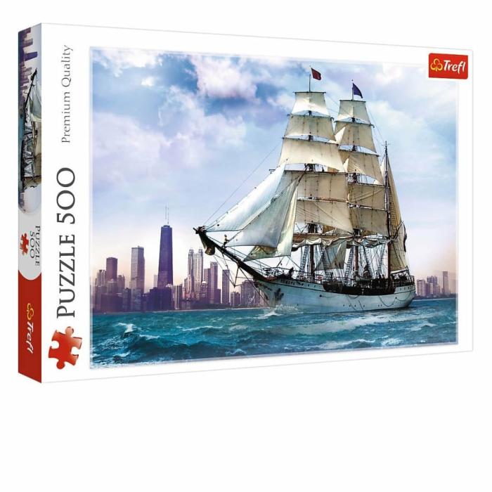 500-600 Pieces | Sailing Towards Chicago 500-Piece Puzzle 500-600 Pieces 500-600 Pieces