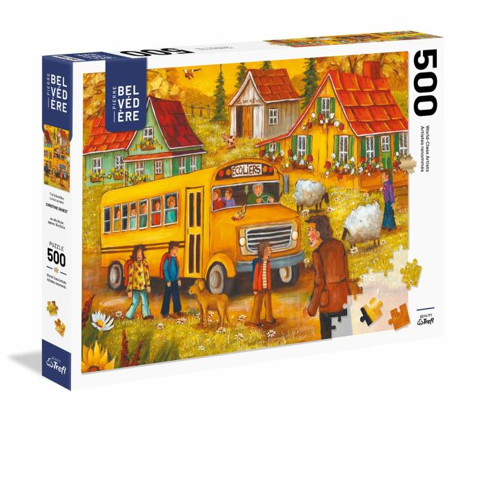 500-600 Pieces | School Bus 500-Piece Puzzle 500-600 Pieces 500-600 Pieces