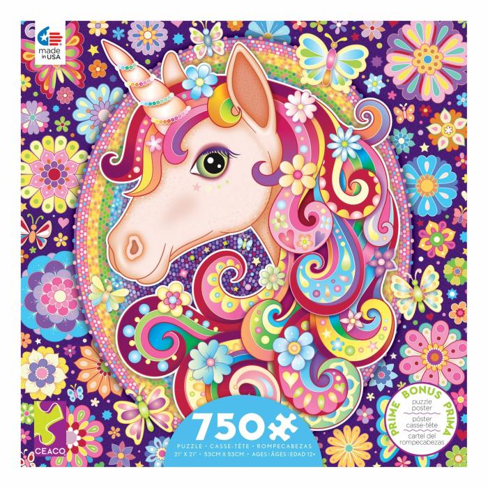 700-750 Pieces | Groovy Animals – Unicorn 750-Piece Puzzle Puzzles 700-750 Pieces