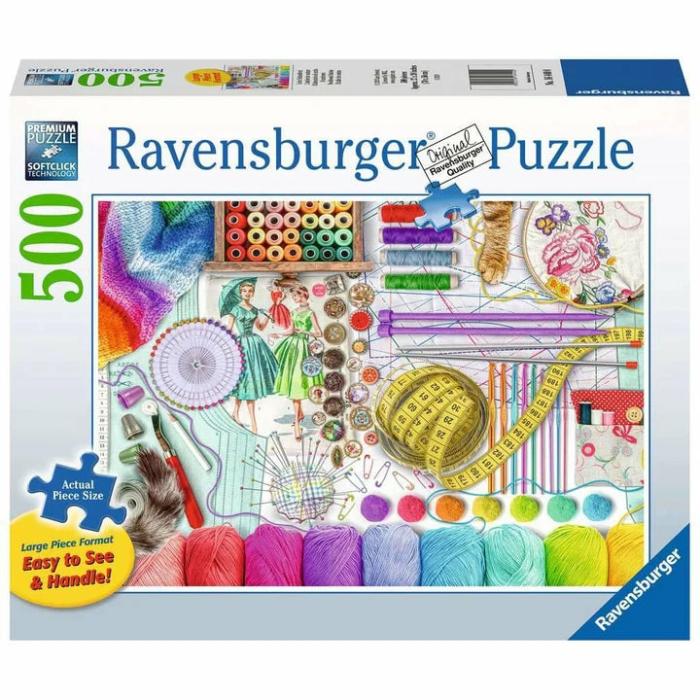 Larges Pieces | Needlework Station 500-Piece Puzzle Larges Pieces Larges Pieces