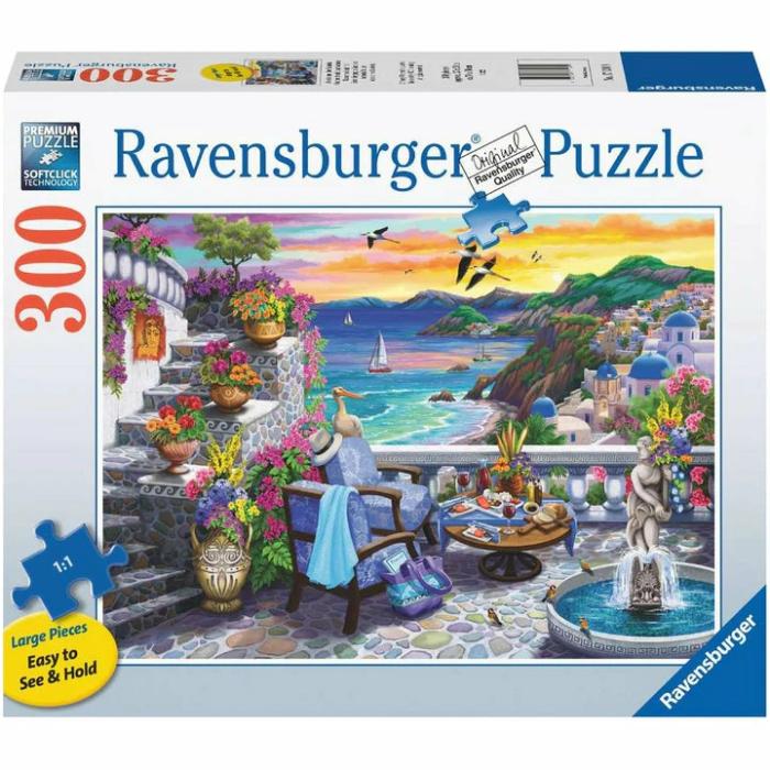 Larges Pieces | Santorini Sunset 300-Piece Puzzle Larges Pieces Larges Pieces