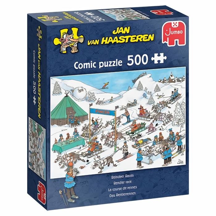 500-600 Pieces | Reindeer Races 500-Piece Puzzle 500-600 Pieces 500-600 Pieces