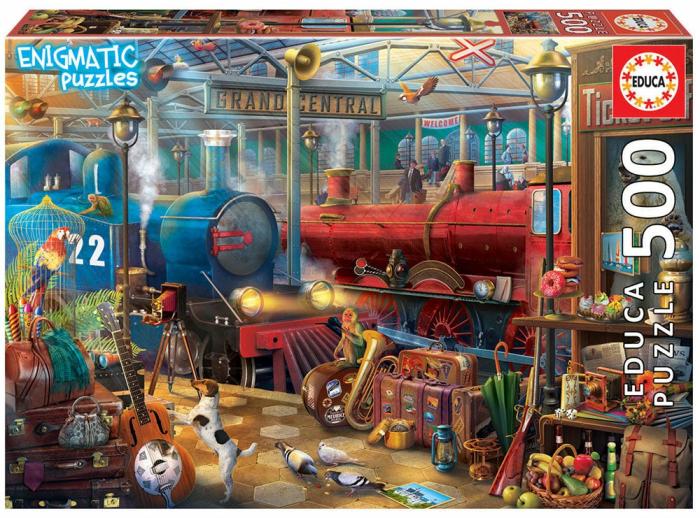 500-600 Pieces | Train Station 500-Piece Puzzle 500-600 Pieces 500-600 Pieces