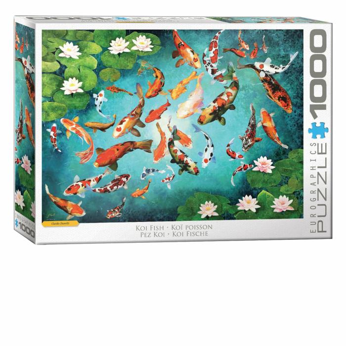 1000 Pieces | Colorful Koiscape 1000-Piece Puzzle 1000 Pieces 1000 Pieces