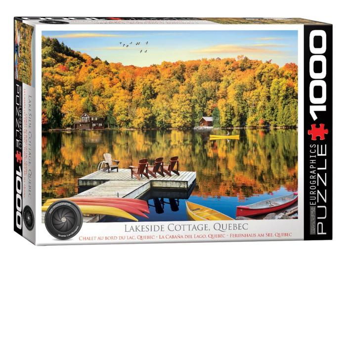 1000 Pieces | Lakeside Cottage Quebec 1000-Piece Puzzle 1000 Pieces 1000 Pieces