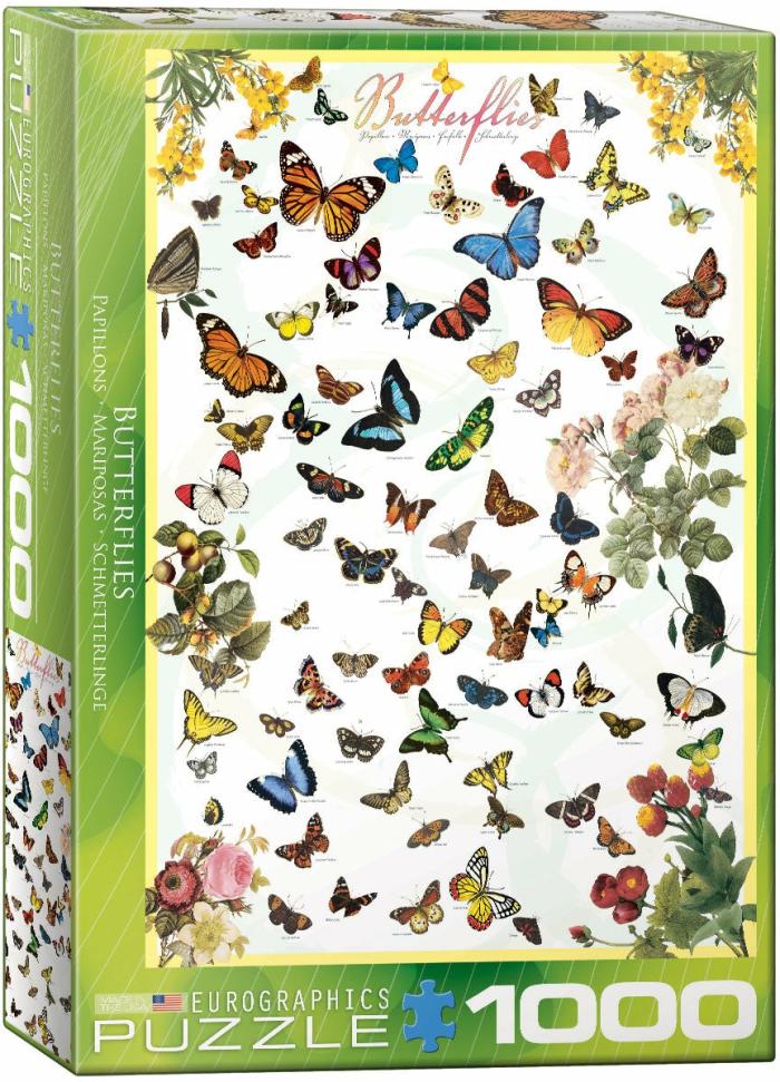 1000 Pieces | Butterflies 1000-Piece Puzzle 1000 Pieces 1000 Pieces