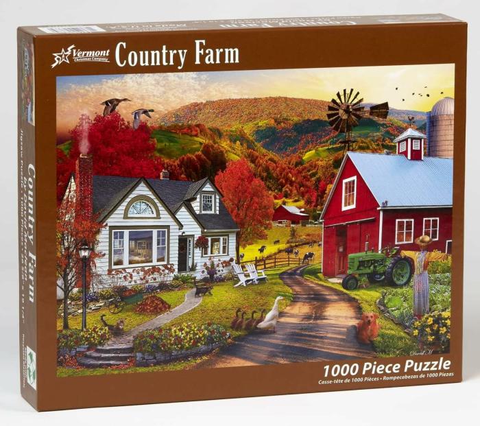 1000 Pieces | Country Farm 1000-Piece Puzzle 1000 Pieces 1000 Pieces